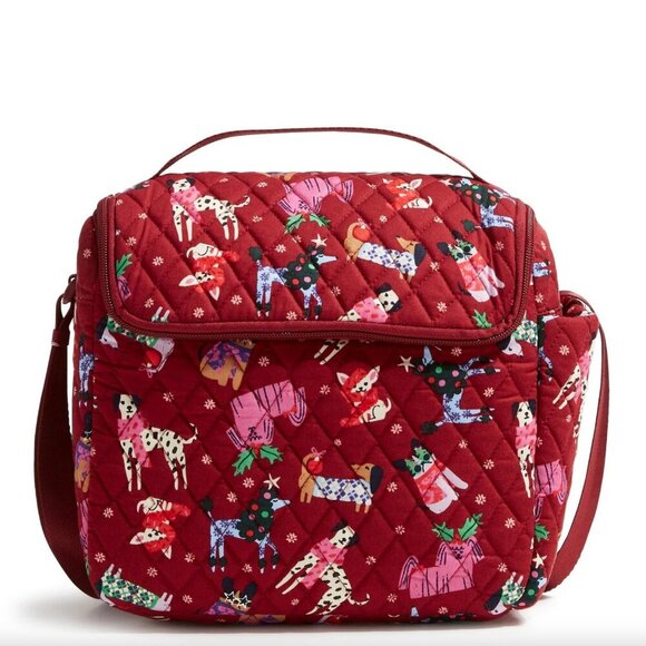 Vera Bradley Crossbody Lunch Bag in Holiday Hounds NWT - Picture 1 of 4